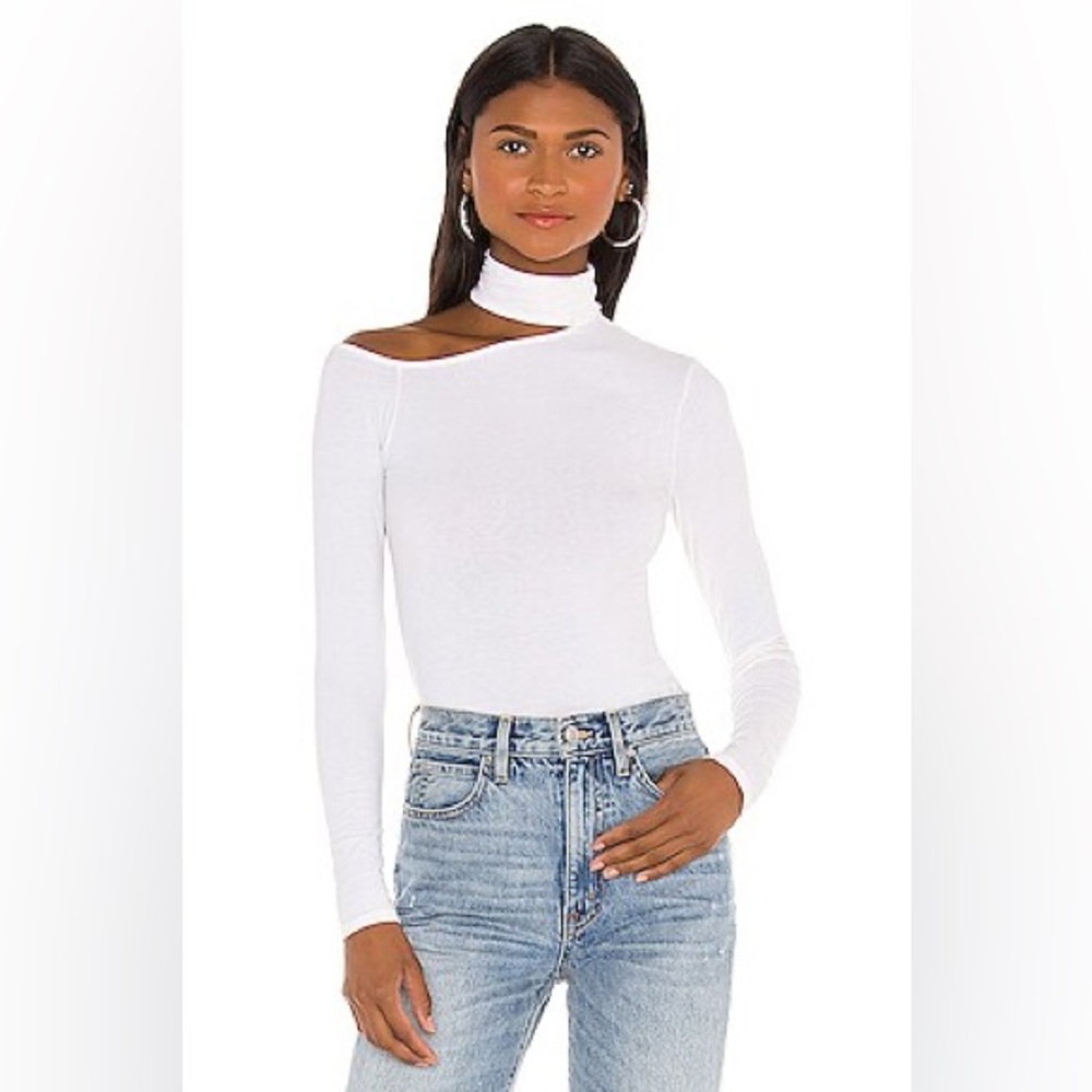Enza Costa Brushed Supima Cotton Detached Mock Neck